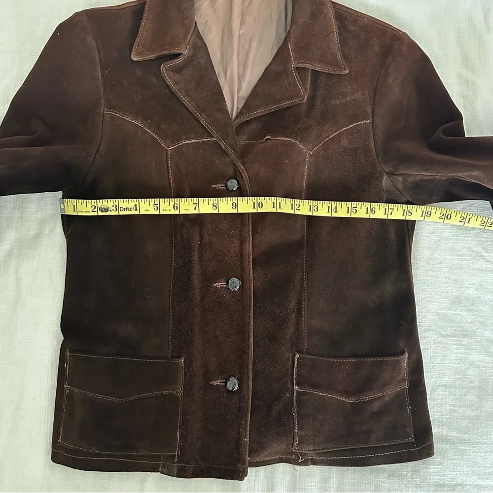 Vintage 60s Lady Californian Brown Suede Western Jacket - Picture 9 of 14
